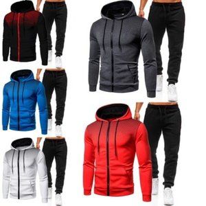 New Autumn Winter 2 Piece Sportwear Set Men Clothing